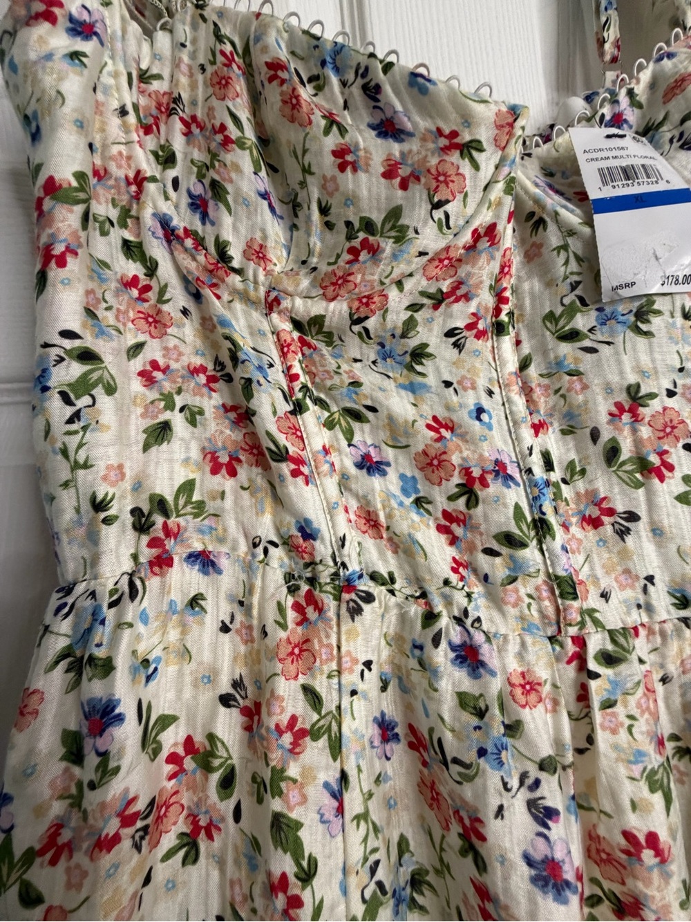 ASTR The Label Wedelia Floral Bustier Midi Dress XL NWT Corset Lace-Up Back - Picture 11 of 16